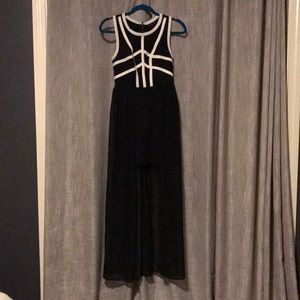 Black & White Material Girl High-Low Dress
